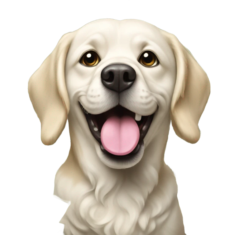 Doodle dog with money tongue  emoji