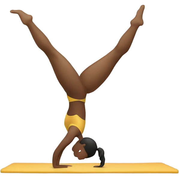 Gymnast upside down handstand emoji