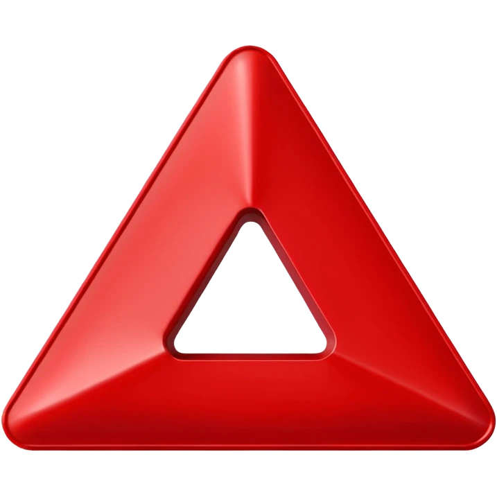 hollow triangle mold red color emoji