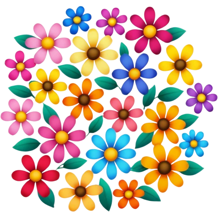 High quality flowers emoji