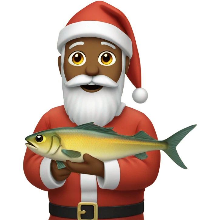 Santa with fish  emoji
