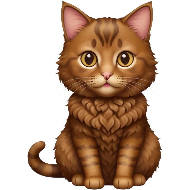 Brown Devon cat sitting emoji