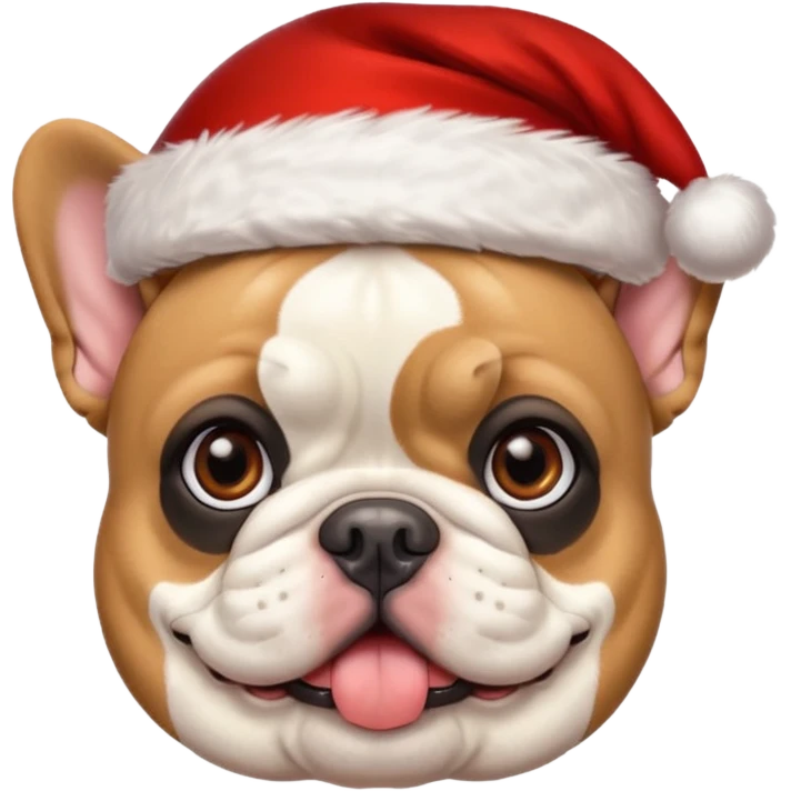 christmassy french bulldo emoji