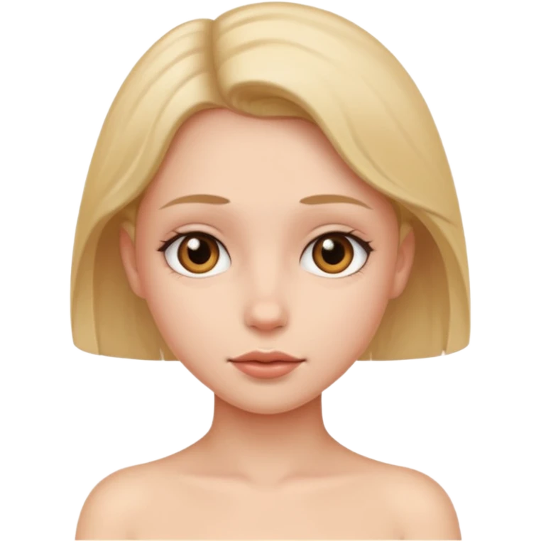 Girl without clothes front emoji