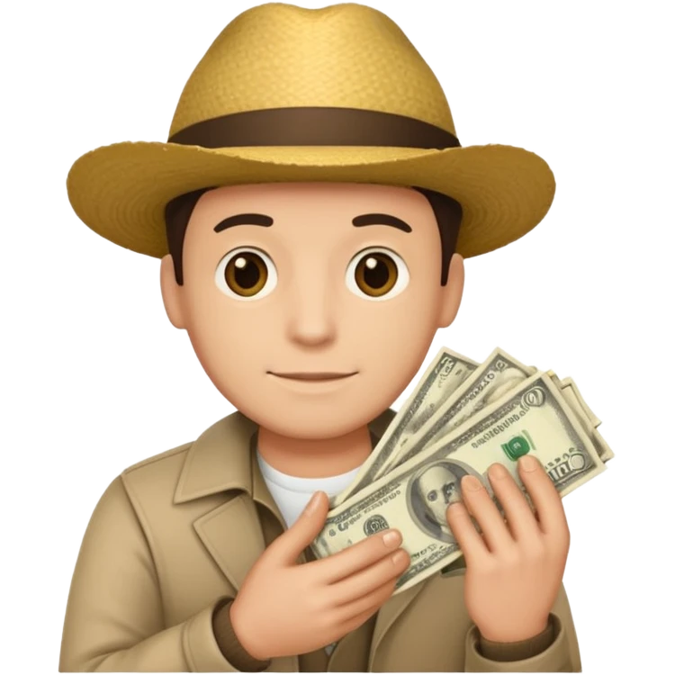 Maintenance guy with money emoji