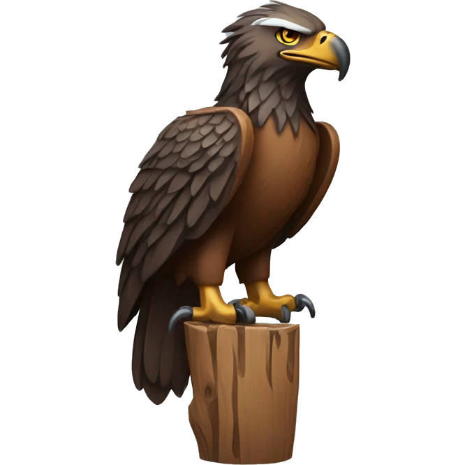 Wooden eagle totem 🦅  emoji