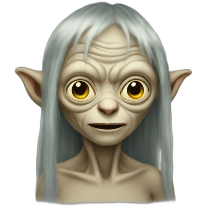 gollum dressed like a woman emoji