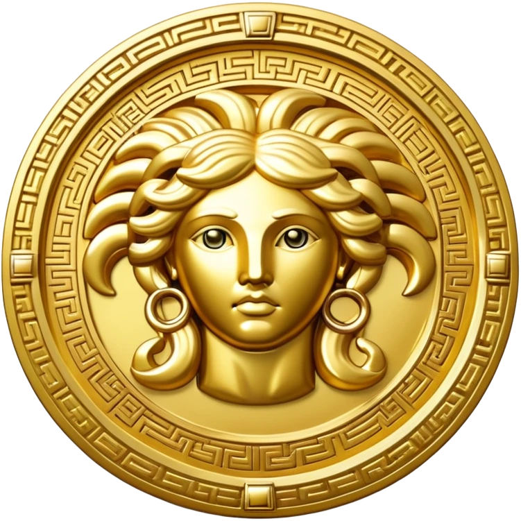 golden medallion versace medusa emoji