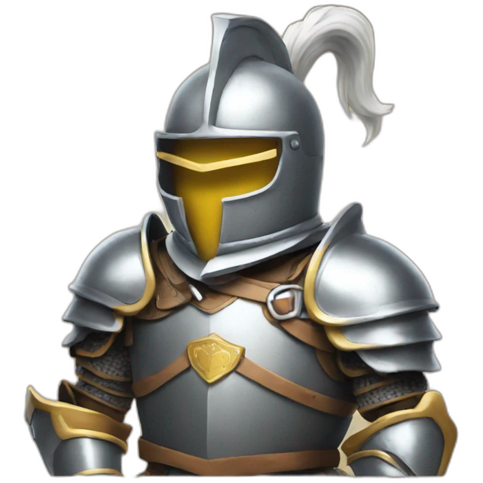 knight with a phone emoji