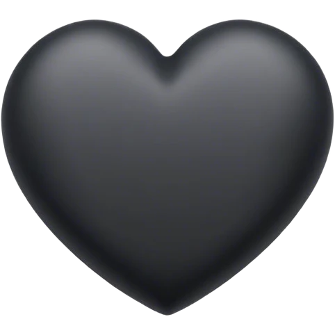 matte black heart emoji