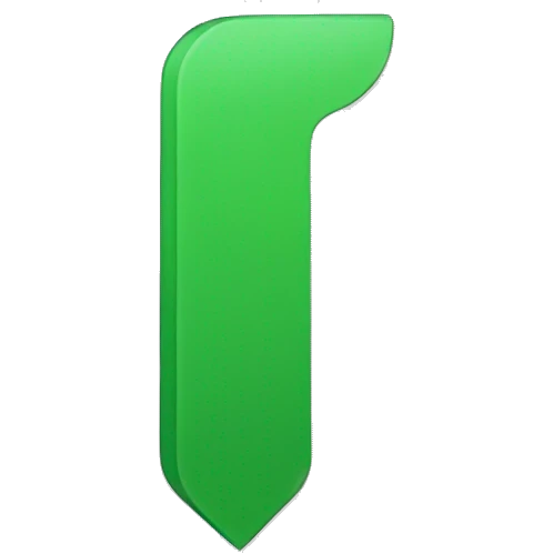 Bookmark for an app, icon gray with green, simple stroke emoji
