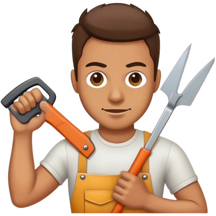 guy holding a saw emoji