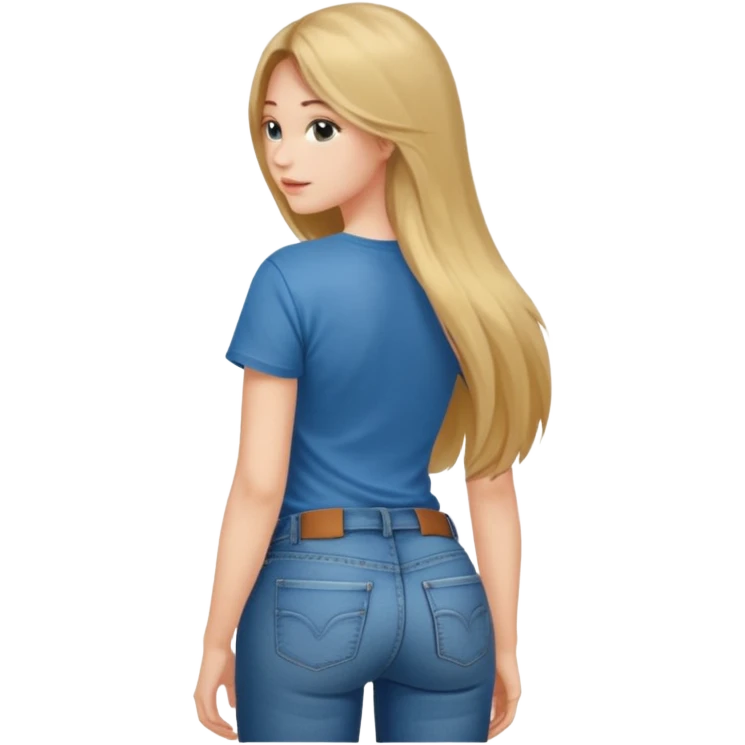 naked girl with a tremendous butt emoji