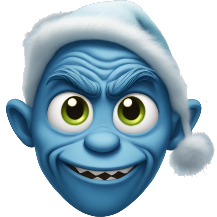 Blue grinch emoji