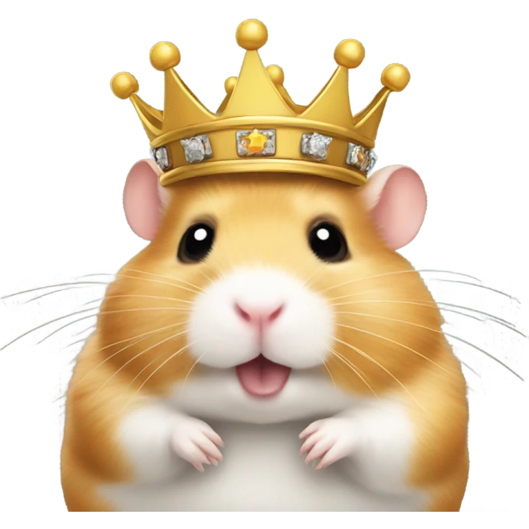 Hamster with a crown  emoji