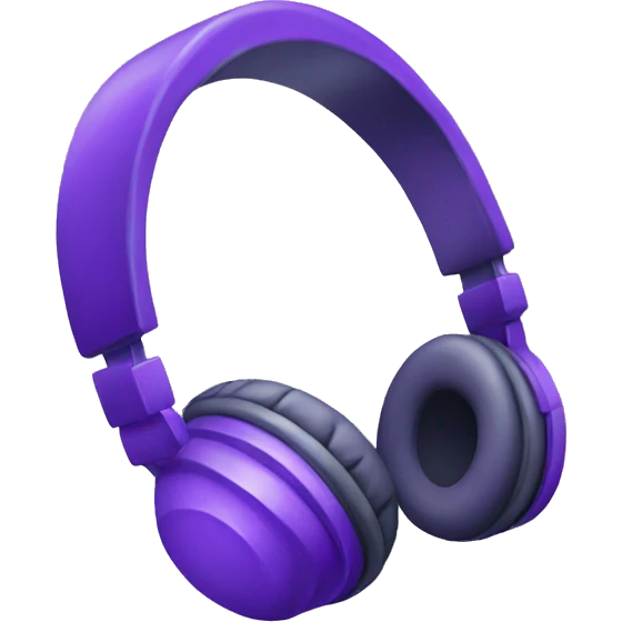 purple headphones emoji