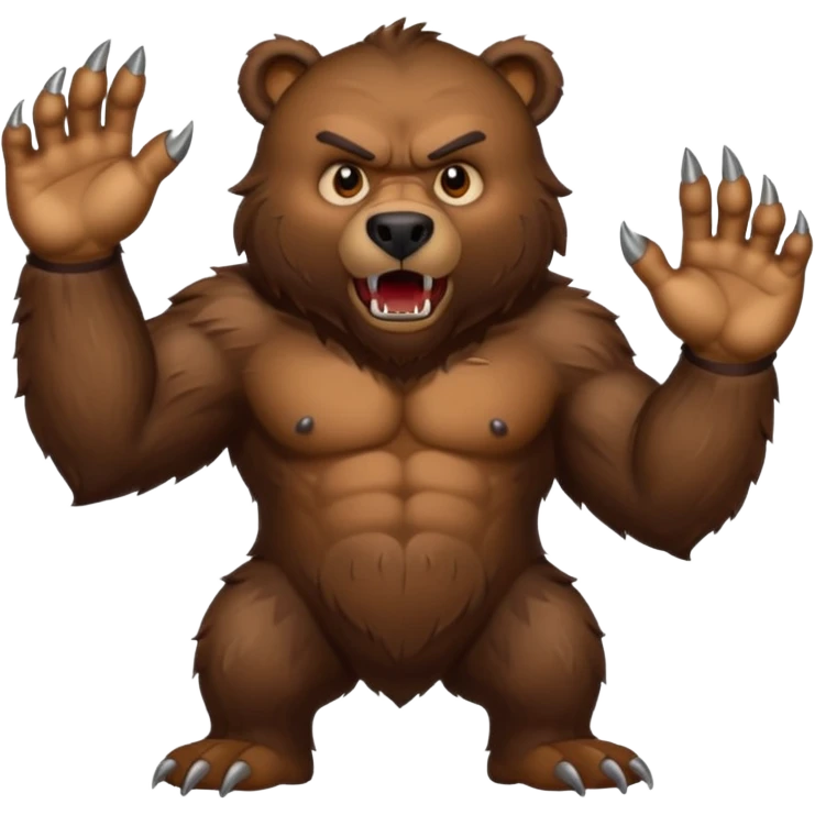 werebear with claws out emoji