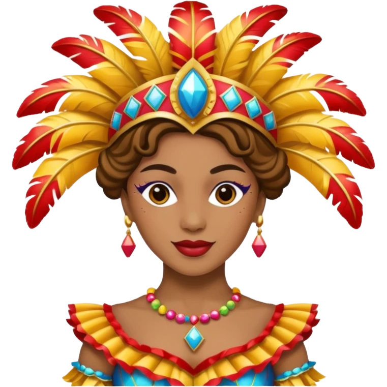 Uma daçarina vestido com roupa de carnaval emoji