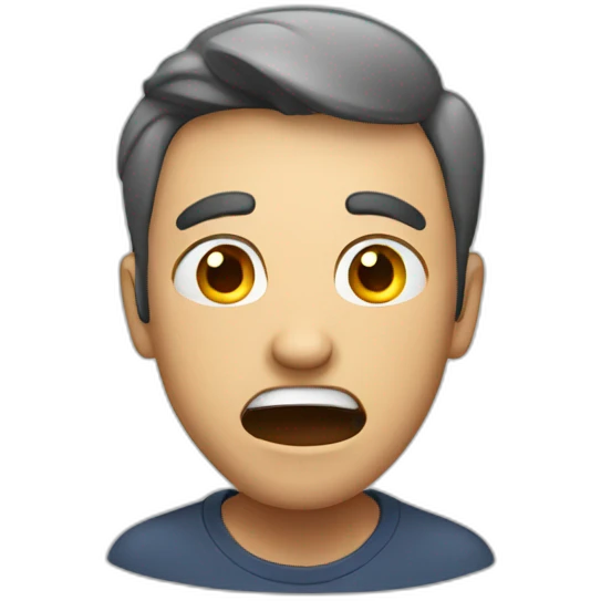 scared male smiling emoji