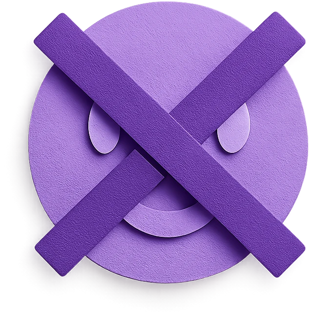 "No contacts", no text, with the colors: Primary Purple:  #8B5CF6
  Light Purple:    #A78BFA emoji