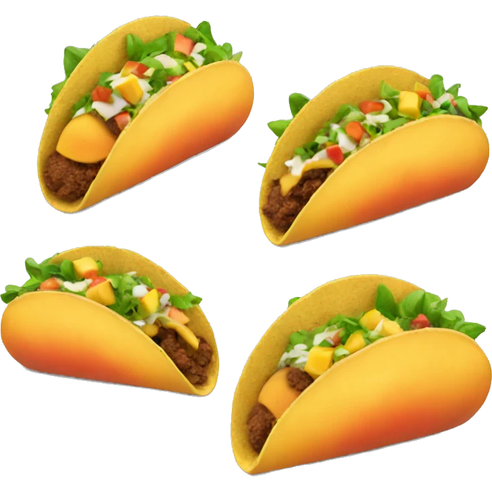 Peaches in a taco emoji