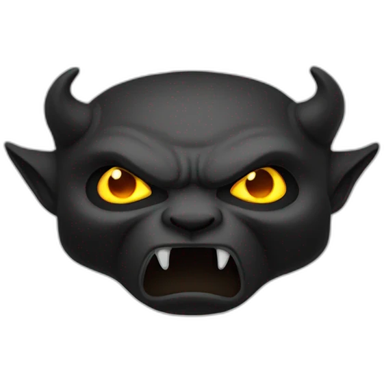 Démon noir emoji