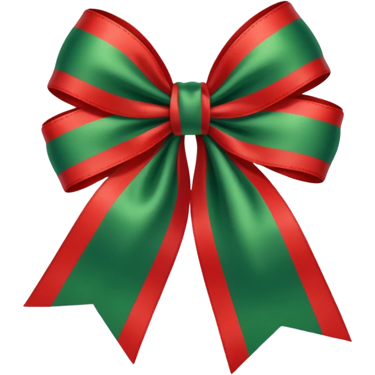 christmas green and red plaided ribbon emoji