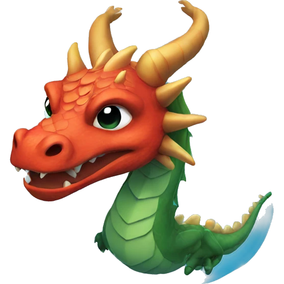 Dragon swimming emoji