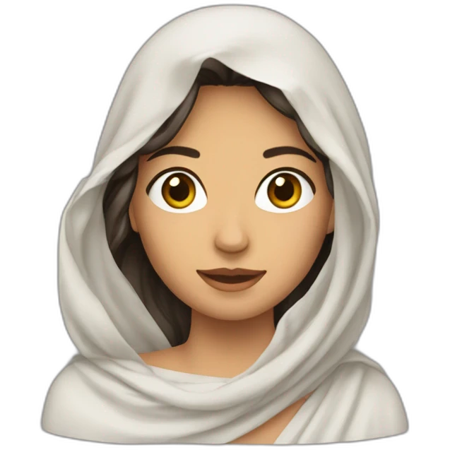 femme brunne avec un voile emoji