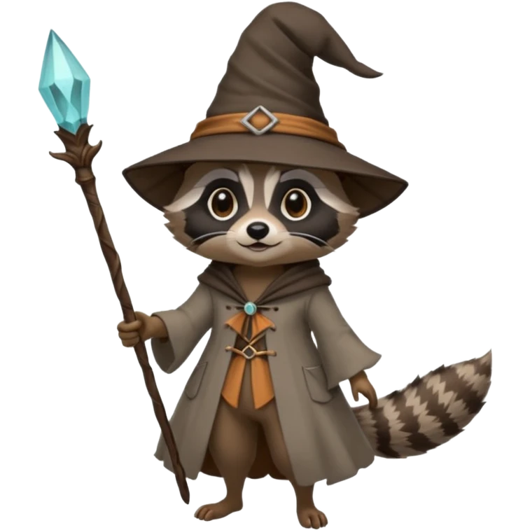 raccoon witch anthro emoji