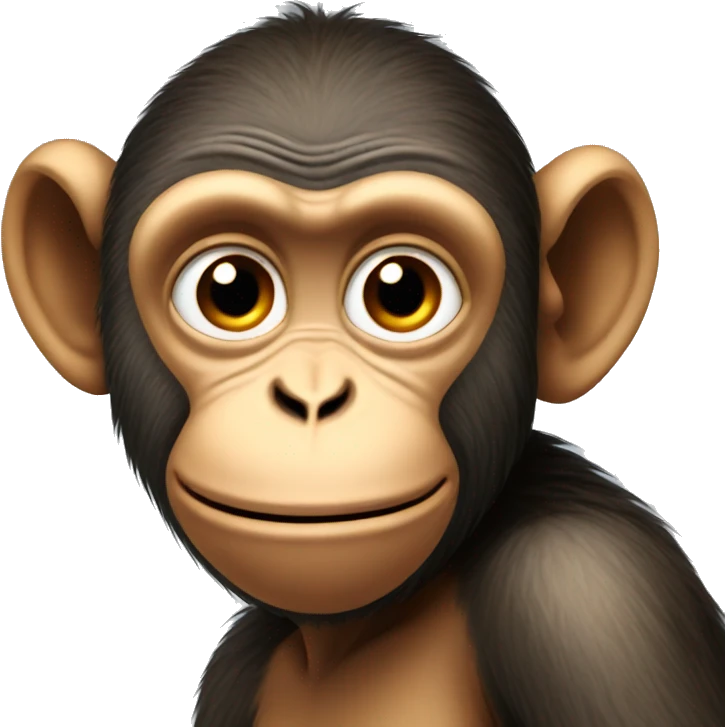 Monkey giving a side eye emoji