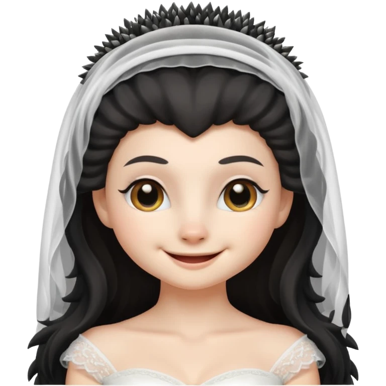 black hedgehog bride emoji