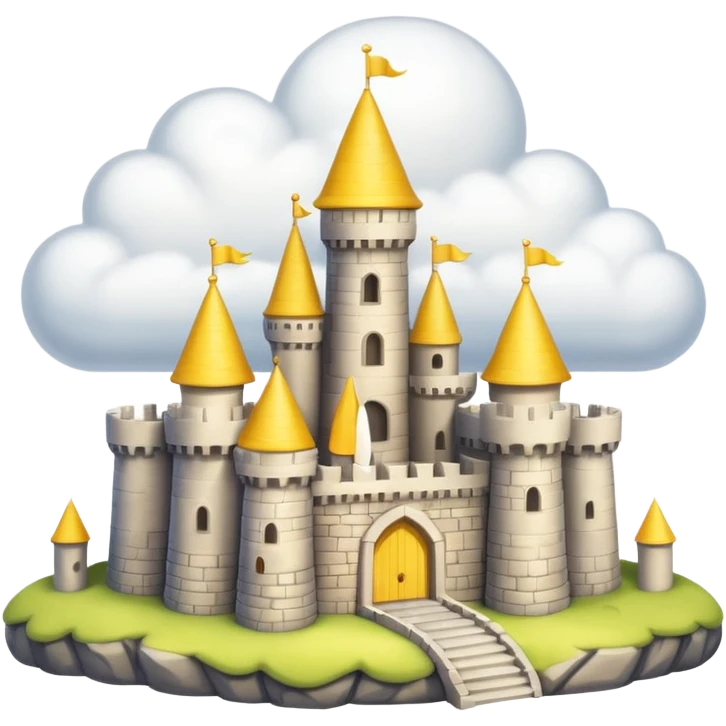 cloud yellow castle emoji