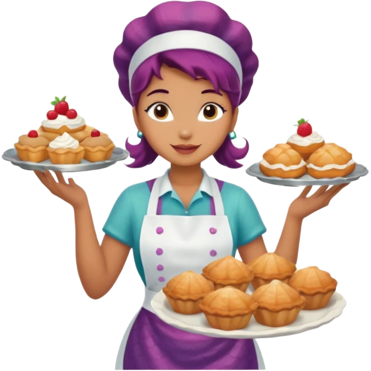 mermaid who is a pastry baker emoji
