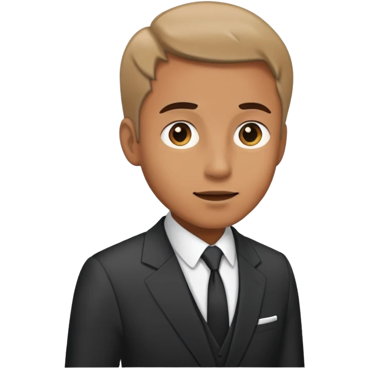 Man half way out door about to ask a question emoji