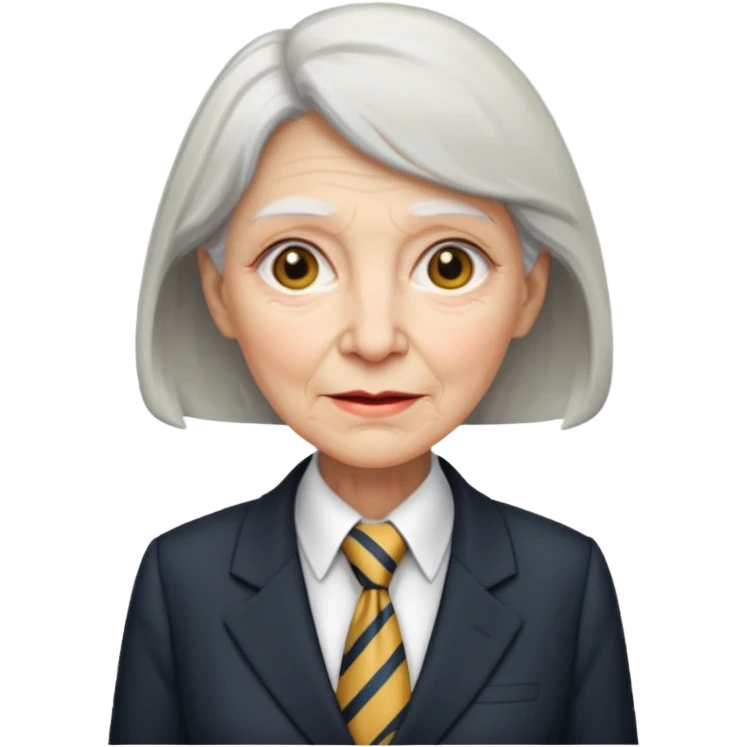 old women in suit with Necktie emoji