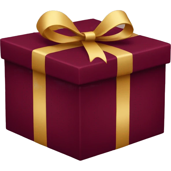 Burgundy present box emoji