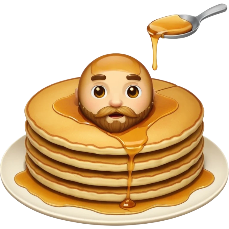 pancake with a beard emoji