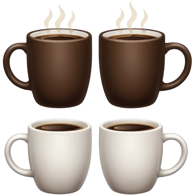 Half-Filled Glasses coffe emoji