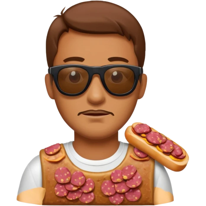 man with SPAM meat sun GLASSES  emoji