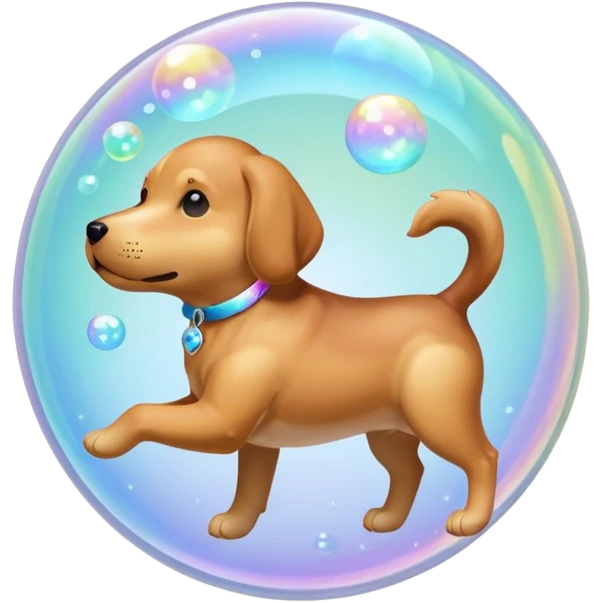 dog shaped soap bubly emoji
