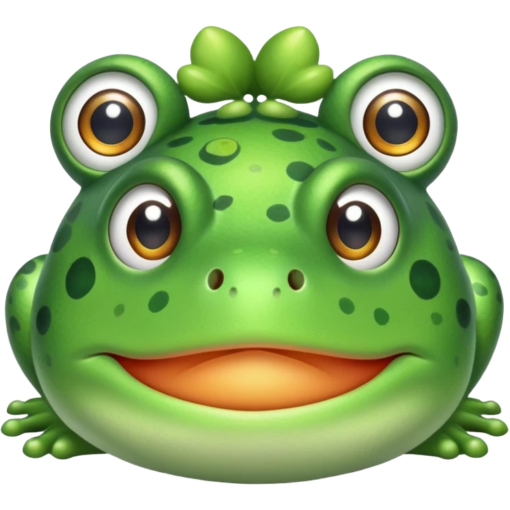Cute frog hat emoji