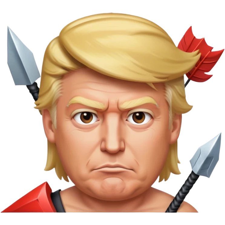 Donald Trump buff with an arrow through his head  emoji