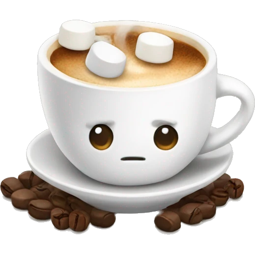 Coffee with marshmallows  emoji