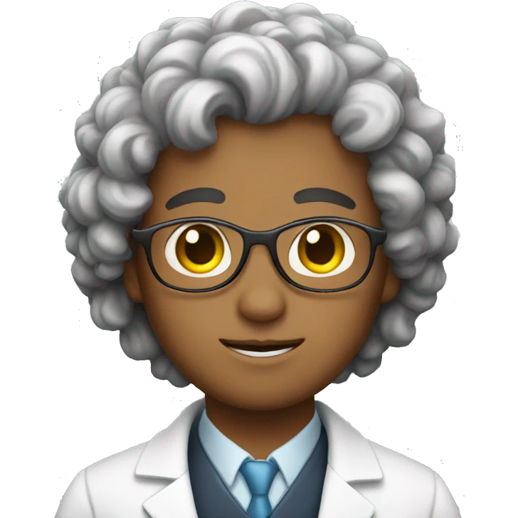 rich curly doctor emoji