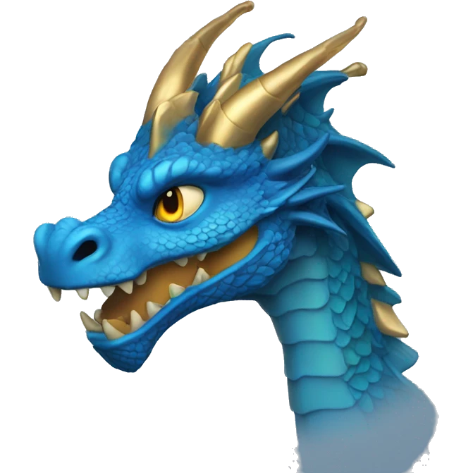 blue dragon with a gold fade emoji