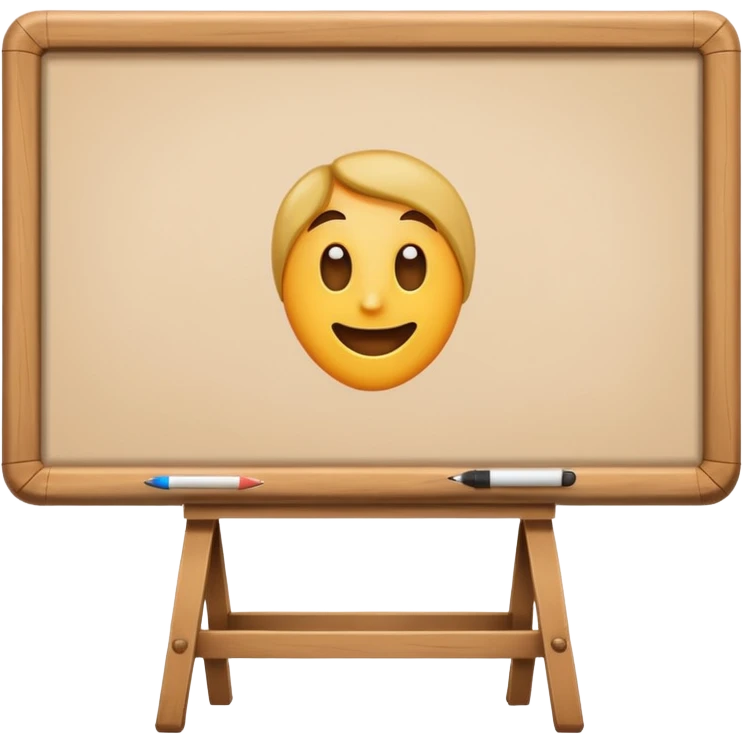 drawing board with classic wooden frame emoji