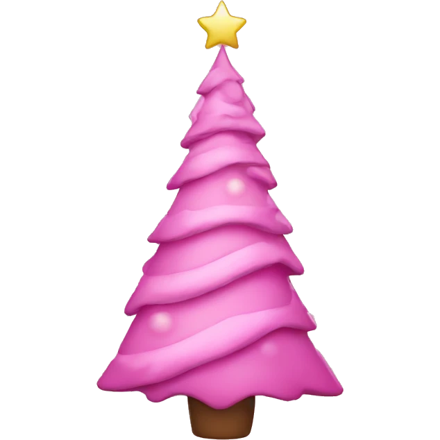 Pink Christmas tree emoji