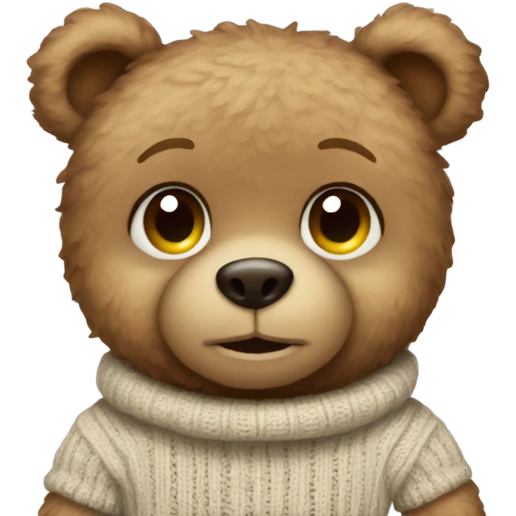 Baby Teddy Bear wearing a sweater  emoji