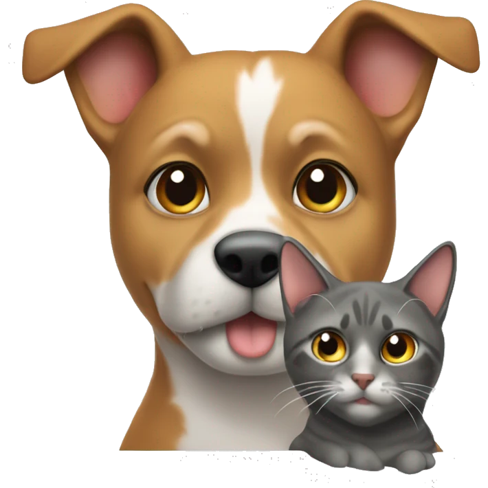 Hund mit katze emoji